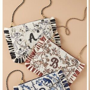 ::SOLD:: Anthropologie Beaded Monogram Clutch